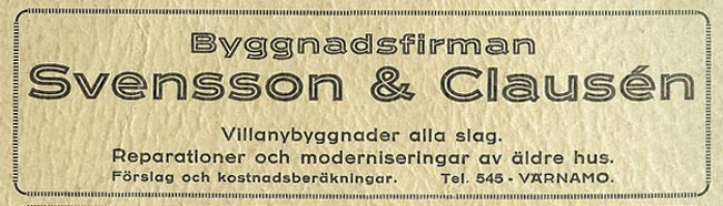 Byggnadsfirman Svensson & Clausén