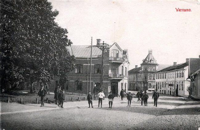 Storgatan (dr Stadshuset ligger idag) (ca 1908)