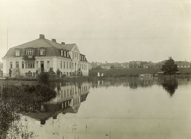 Epidemisjukhuset 1927, översvämning.