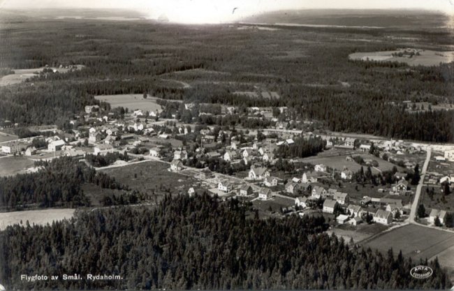 Flygfoto över Smål. Rydaholm (ca 1939)