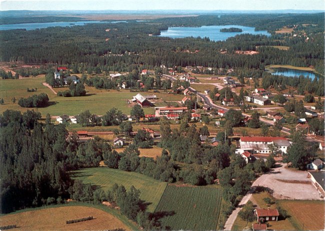 Flygfoto över Kärda 1971