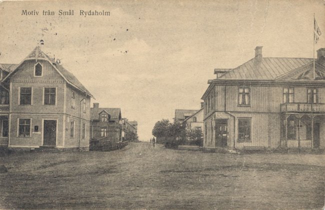 Motiv från Smål. Rydaholm, Västra Storgatan (ca 1923)