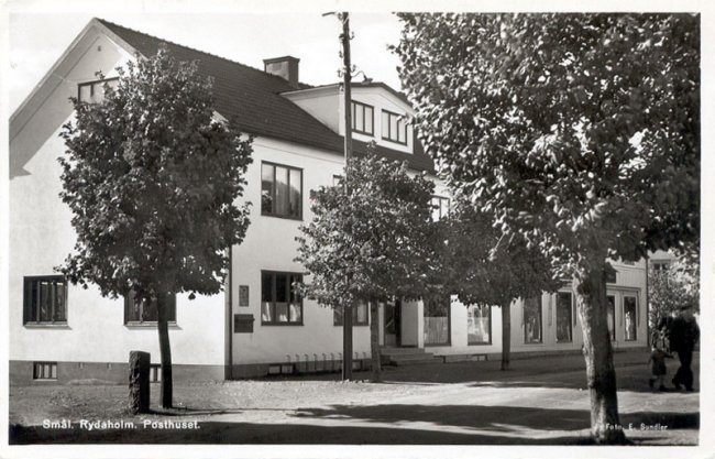 Sml. Rydaholm. Posthuset. (ca 1948)