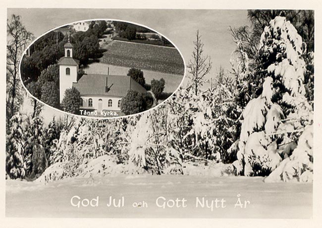 Tnn Kyrka. God Jul-kort.