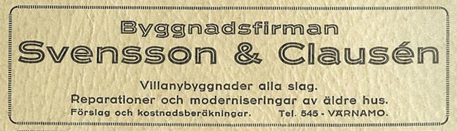 Byggnadsfirman Svensson & Clausn