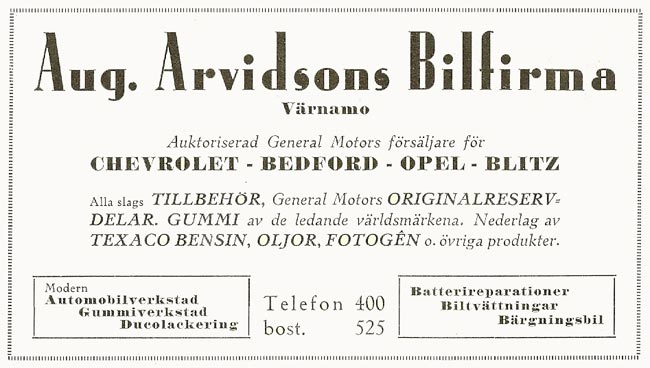 Aug. Arvidssons Bilfirma
