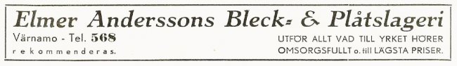 Elmer Anderssons Bleck & Pltslageri