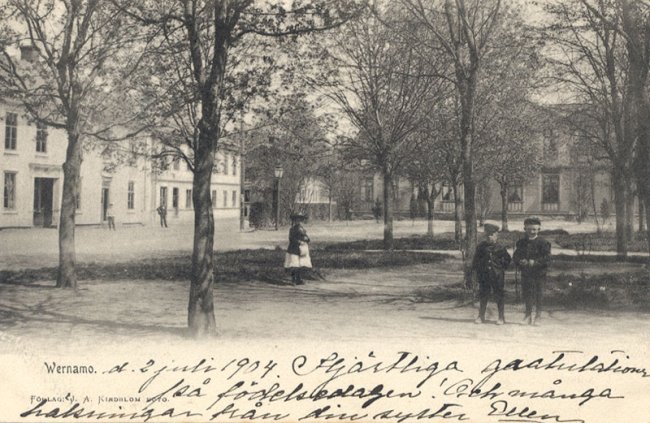 Gstisplan med Turisten i bakgrunden (ca 1904)