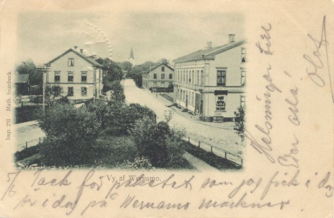 Vy af Wernamo (Storgatan o Centralplan idag) (ca 1901)