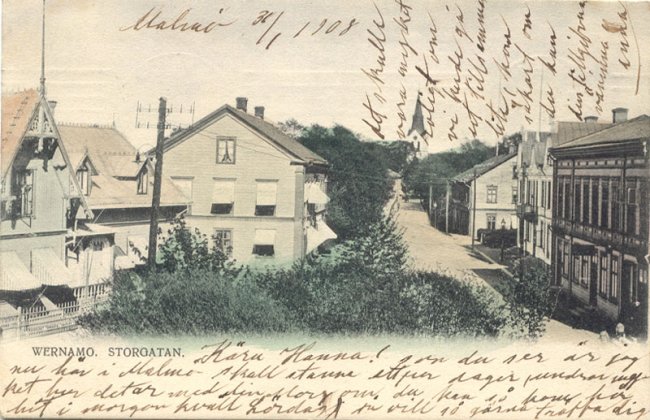Wernamo. Storgatan (ca 1908)