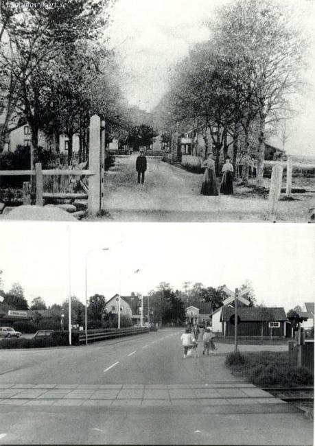 Brogatan ca 1900 och 1993