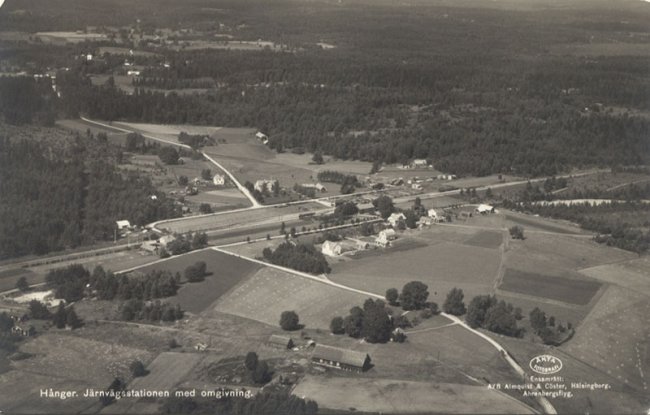 Jrnvgsstationen med omgivning ca 1940
