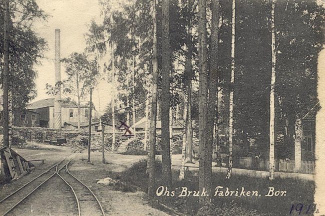 Ohs Bruk. Fabriken. Bor.