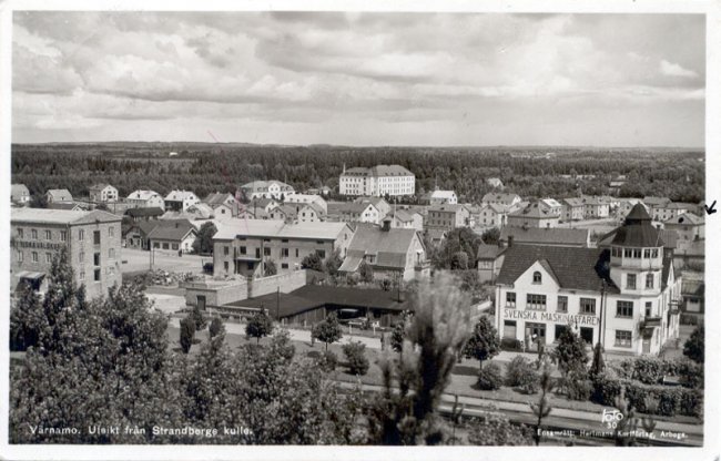 Utsikt från Strandbergs Kulle (ca 1935)