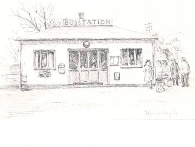 Gamla busstationen vid jrnvgsstationen.