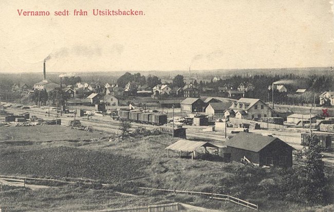 Vernamo sedt frn Utsiksbacken. (ca 1914)
