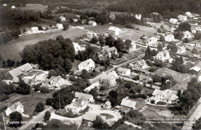 Flygfoto ver Forsheda 1956