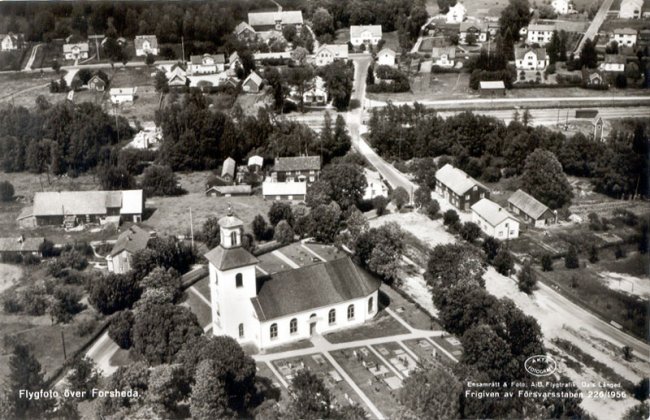 Flygfoto ver Forsheda 1956
