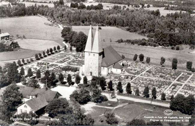 Flygfoto över Rydaholms Kyrka