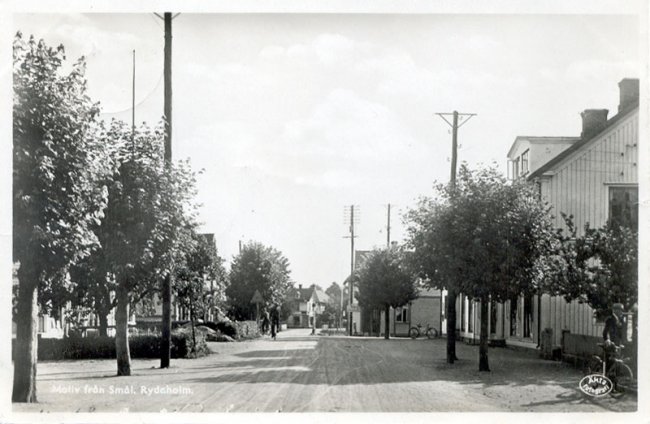 Motiv frn Sml. Rydaholm, Vstra Storgatan (ca 1944)