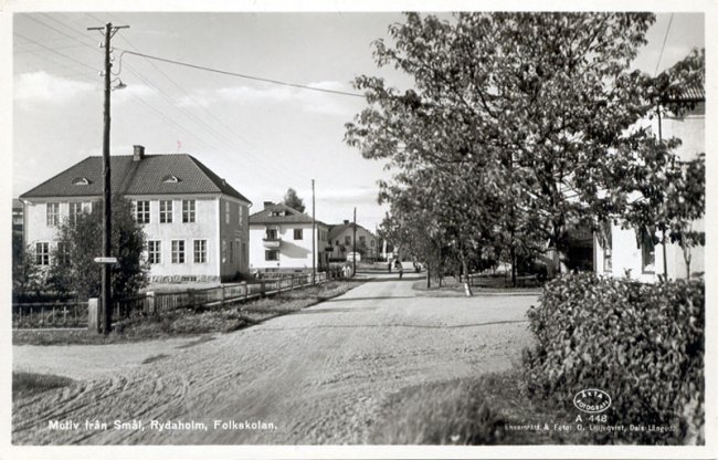 Motiv frn Sml. Rydaholm, Folkskolan och Alvestavgen