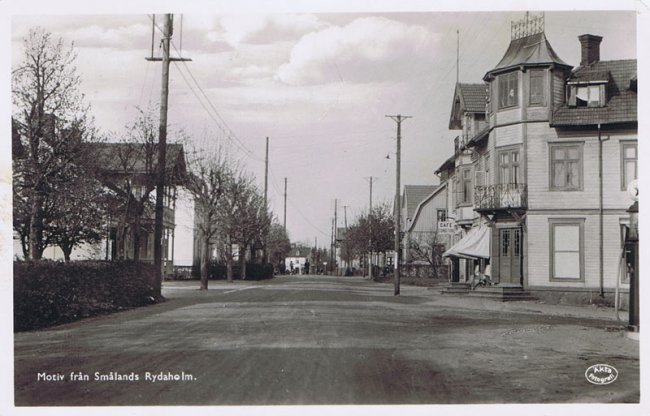 Motiv frn Sml. Rydaholm, Vstra Storgatan (ca 1934)
